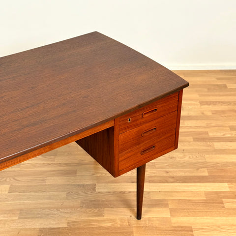 Danish writing desk in teak, 1950s-60s