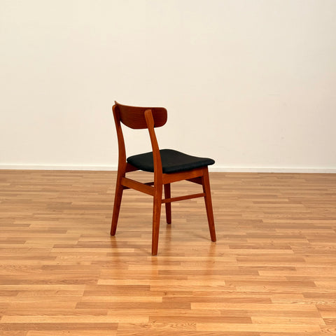 Danish set of 6 dining chairs in teak & beech by Findahl
