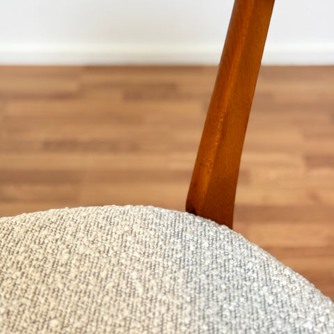 Danish set of 6 dining chairs in beech & teak by Farstrup