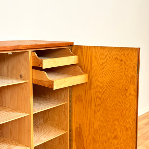 Swedish storage cabinet in teak and oak