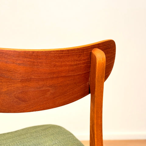 Danish set of 4 dining chairs in teak & beech by Falsled