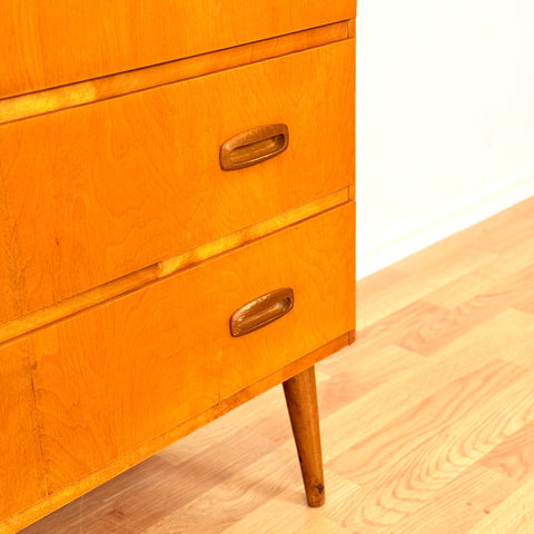 Swedish chest of drawers in birch by Ferdinand Lundquist