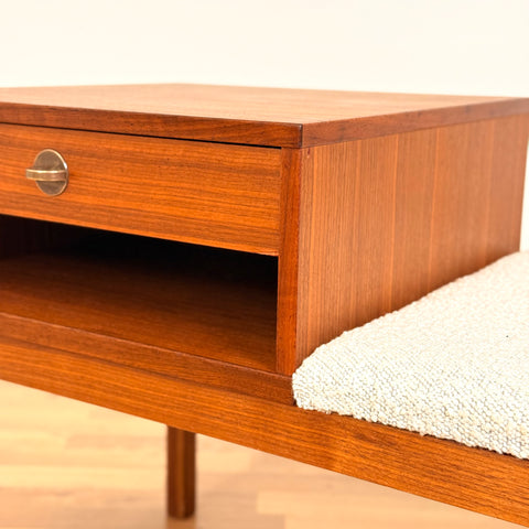 Hall bench in teak, 1950s-60s, Denmark