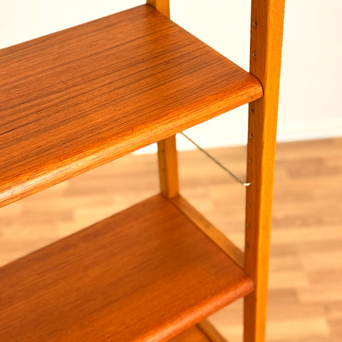 Swedish bookshelf in teak & beech by Bertil Fridhagen for Bodafors