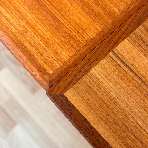 Danish rectangular dining table in teak wood