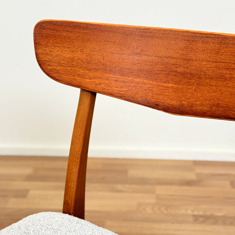 Danish set of 6 dining chairs in teak & beech by Findahl