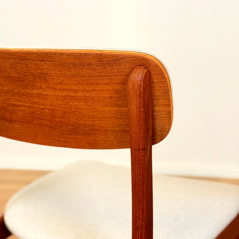 Danish set of 10 dining chairs in teak by B. Rasmussen for Thorso Mobelfabrik