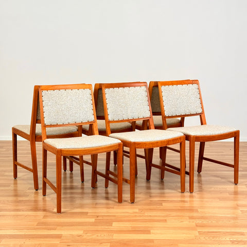 Swedish dining chairs in teak by Bertil Fridhagen for Bodafors
