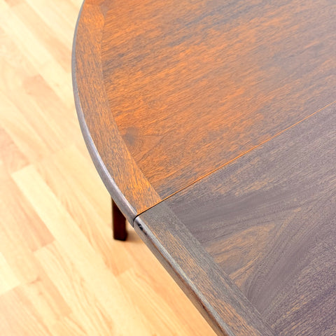Swedish round dining table in walnut