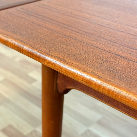 Danish rectangular dining table in teak & beech