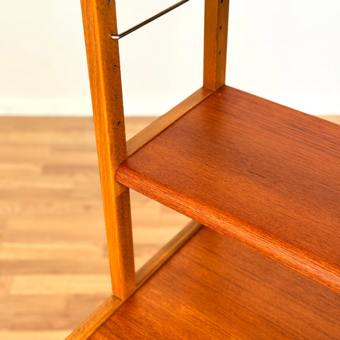 Swedish bookshelf in teak & beech by Bertil Fridhagen for Bodafors