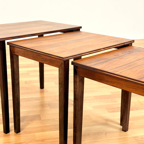 Danish set of nest of tables in teak