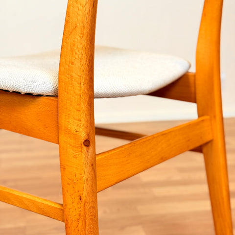 Danish set of 6 dining chairs in oak & beech by Findahl