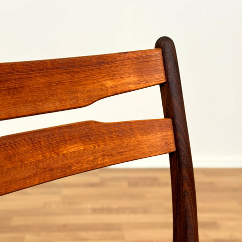 Danish set of 6 dining chairs in teak & walnut by Findahl