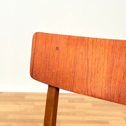 Danish set of 4 dining chairs in teak & beech