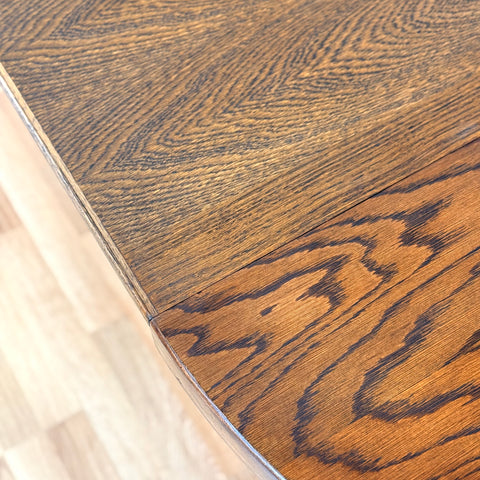 Danish round dining table in oak