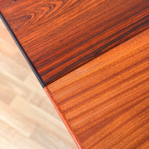 Danish round dining table in Santos rosewood by Omann Jun, model 55