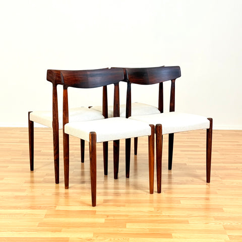 Danish dining chairs in Santos rosewood by Knud Færch