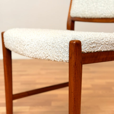 Swedish dining chairs in walnut by Skaraborgs Möbelindustri AB