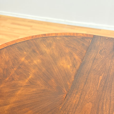 Swedish round dining table in walnut & beech