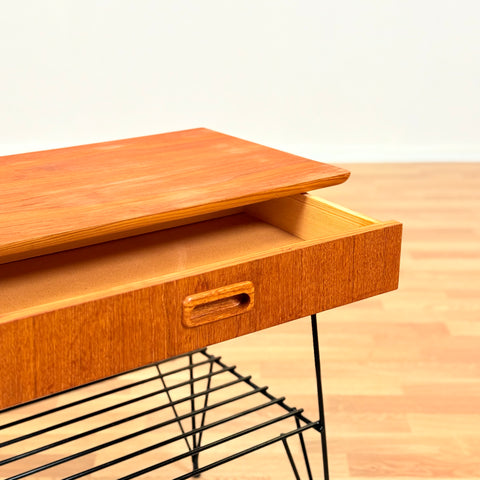 Swedish bedside table in teak