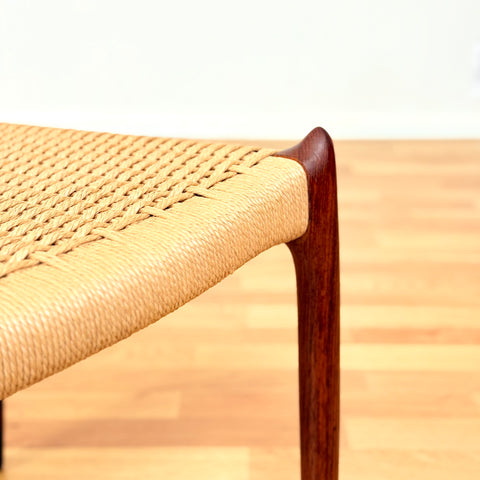 Danish set of 6 dining chairs in Santos rosewood, Niels O. Møller, model 78