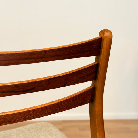 Danish set of 4 dining chairs in teak and beech by SAX