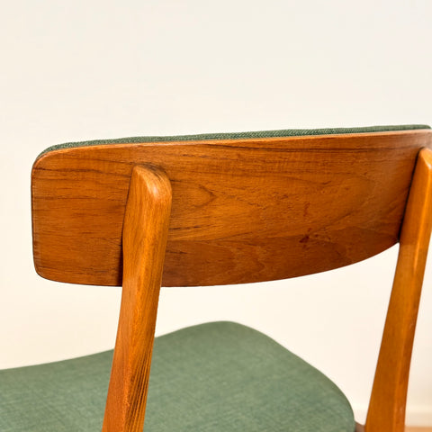 Set of 4 dining chairs in beech & teak, Farstrup, Denmark