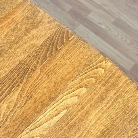 Danish round dining table in elm