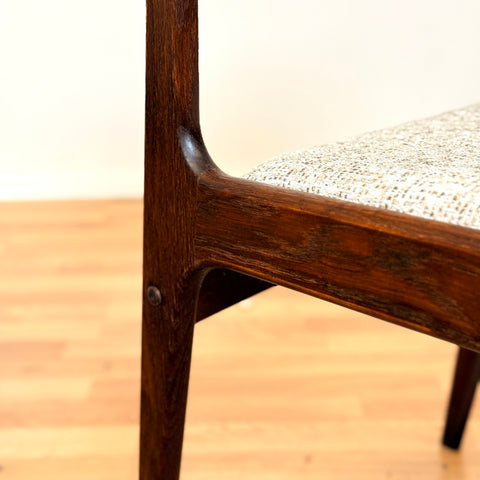 Danish set of 6 dining chairs in oak by Uldum Mobelfabrik