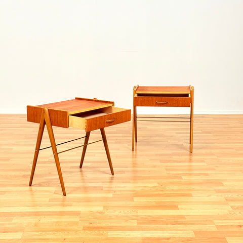 Swedish bedside tables in teak