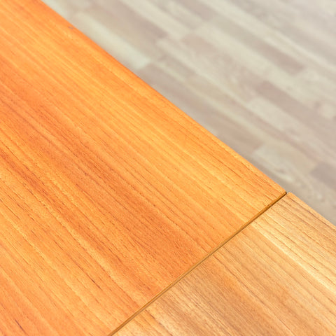 Swedish small square dining table in teak & beech by Edsby Verken