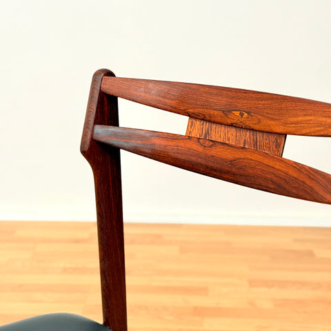 Danish dining chairs in Santos rosewood by Erik Buch