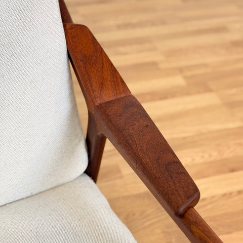Armchair in solid teak by H. Brockmann-Petersen, 1950s-60s Denmark