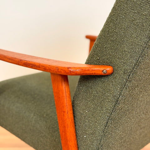 Swedish armchair in solid teak