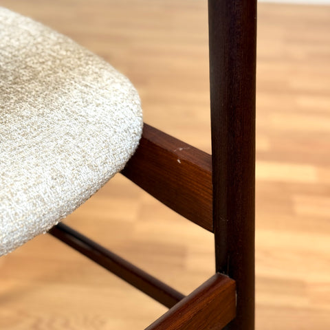 Danish dining chairs in teak & walnut