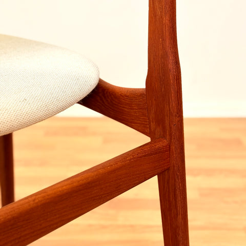 Danish set of 10 dining chairs in teak by B. Rasmussen for Thorso Mobelfabrik