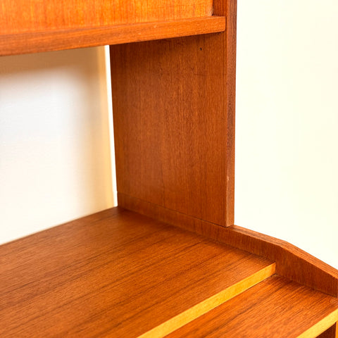 Swedish bookshelf in teak and beech