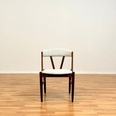 Danish set of 4 dining chairs in teak by Henning Kjærnulf