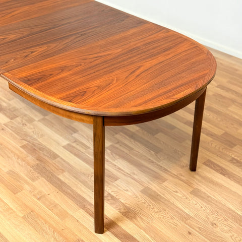 Swedish oval dining table in walnut