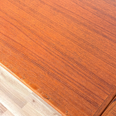 Danish rectangular dining table in teak & beech