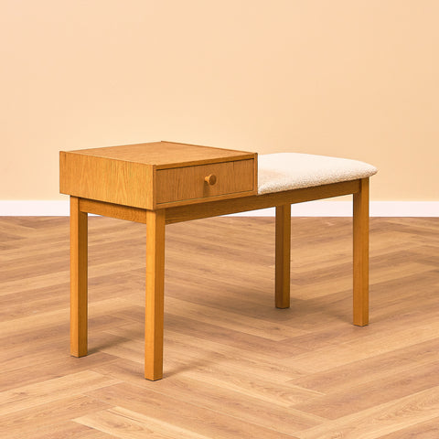 Swedish hall bench in oak