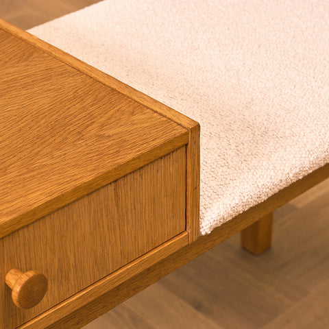 Swedish hall bench in oak