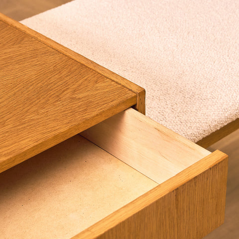 Swedish hall bench in oak