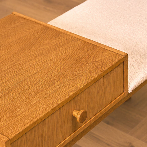 Swedish hall bench in oak