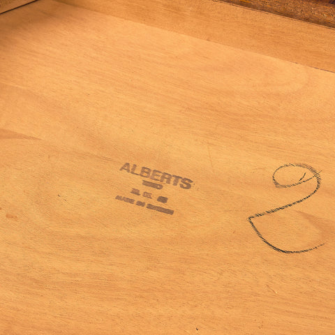 Swedish side table in Santos rosewood by Alberts, Tibro