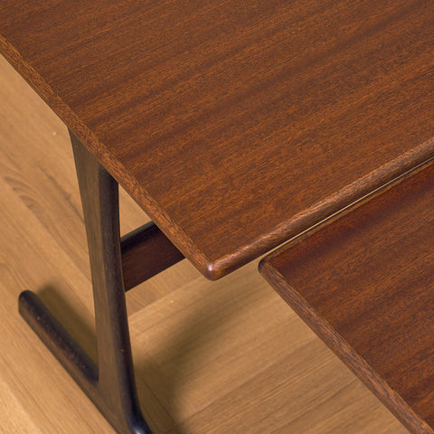 Danish set of nest of tables in mahogany