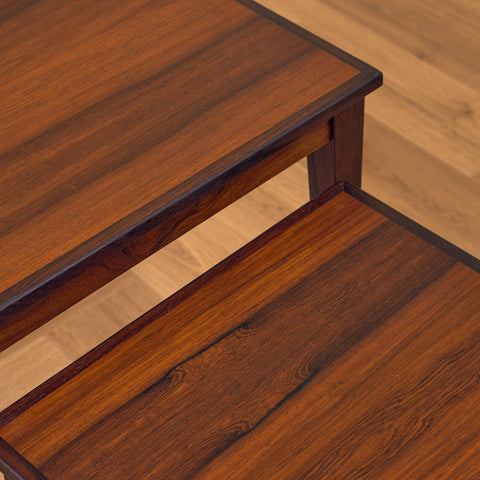 Danish set of nest of tables in Santos rosewood