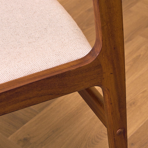 Danish dining chairs in walnut by Farstrup