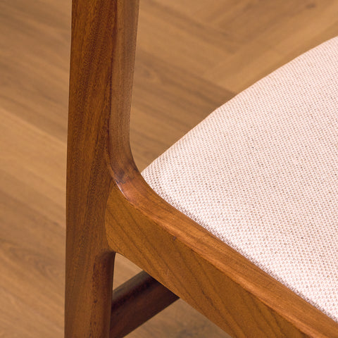 Danish dining chairs in walnut by Farstrup